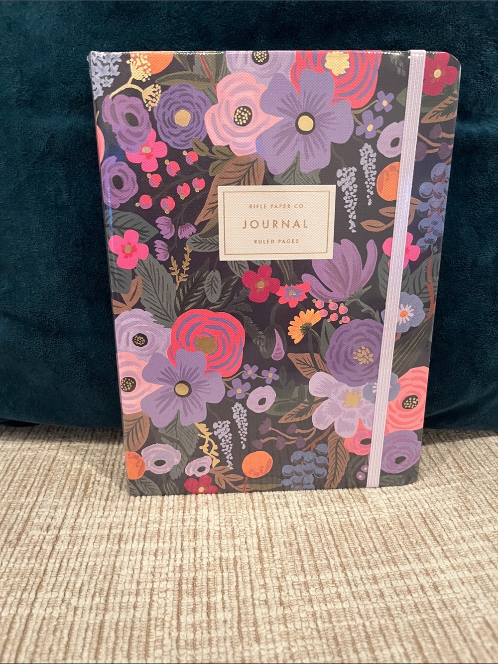 Rifle Paper Co. Journal with Purple, Pink & Coral Floral Cover includes pen